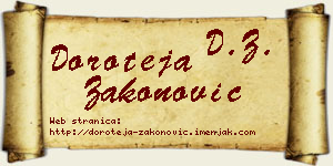 Doroteja Zakonović vizit kartica